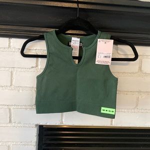 NWT missguided seamless rib notch sports bra